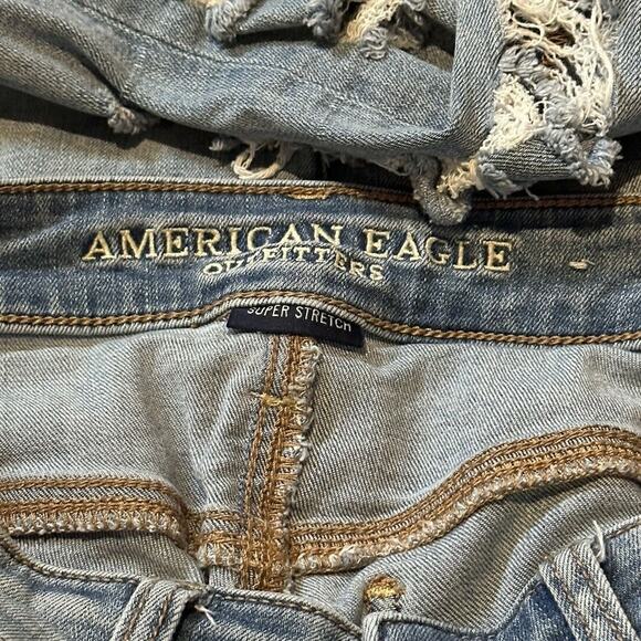 American Eagle Outfitters Super Stretch Jegging Distressed Misses Size 2 Skinny - Picture 5 of 9